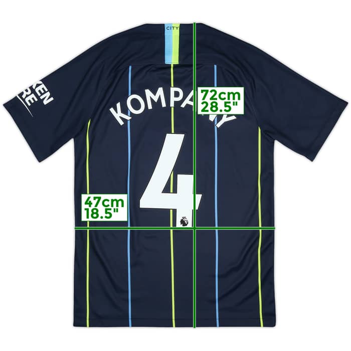 2018-19 Manchester City Away Shirt Kompany #4 - 10/10 - (S)