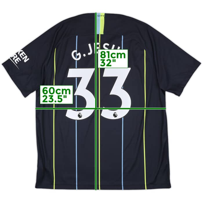 2018-19 Manchester City Away Shirt G. Jesus #33 - 9/10 - (XL)