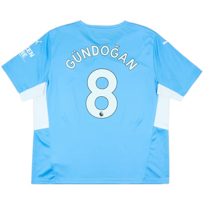 2021-22 Manchester City Home Shirt Gundogan #8 - 9/10 - (XXL)