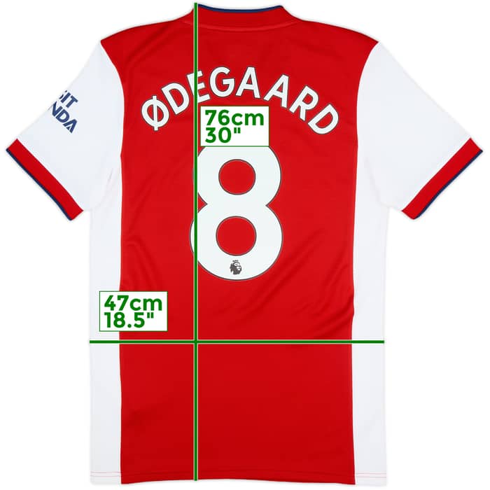2021-22 Arsenal Home Shirt Odegaard #8 - 8/10 - (S)