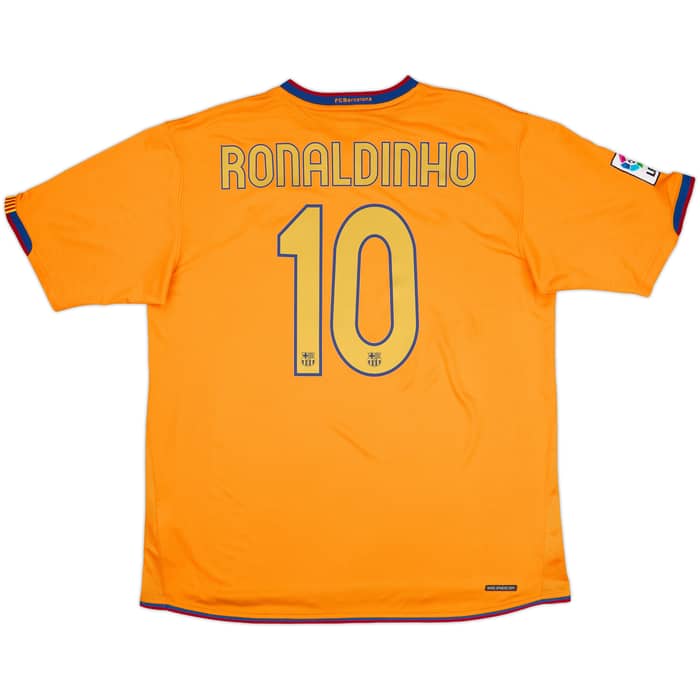 2006-08 Barcelona Away Shirt Ronaldinho #10 - 9/10 - (XL)