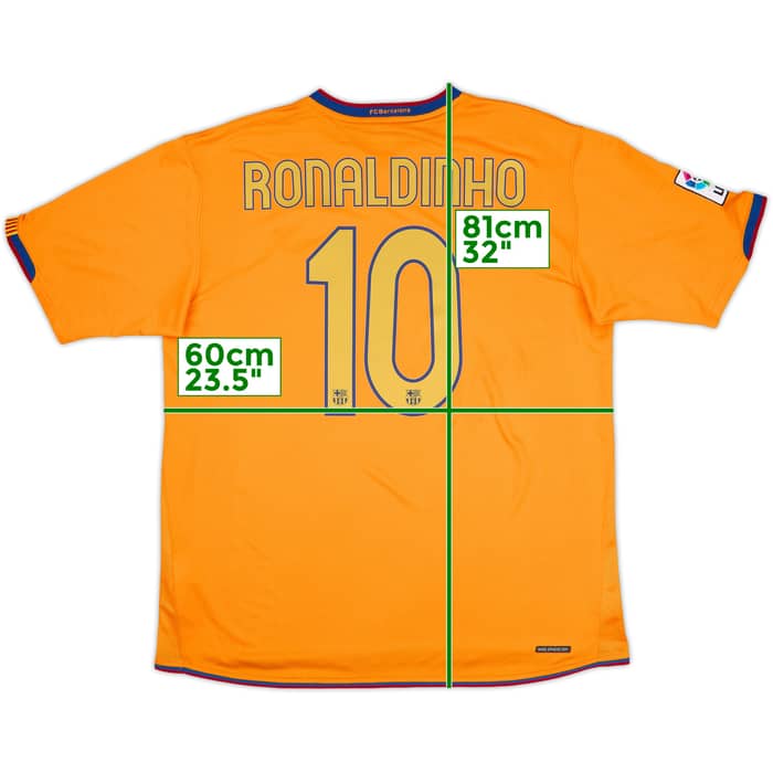 2006-08 Barcelona Away Shirt Ronaldinho #10 - 9/10 - (XL)