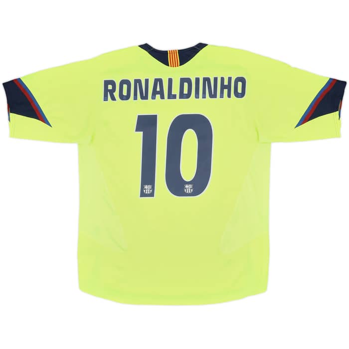 2005-06 Barcelona Away Shirt Ronaldinho #10 - 9/10 - (L)
