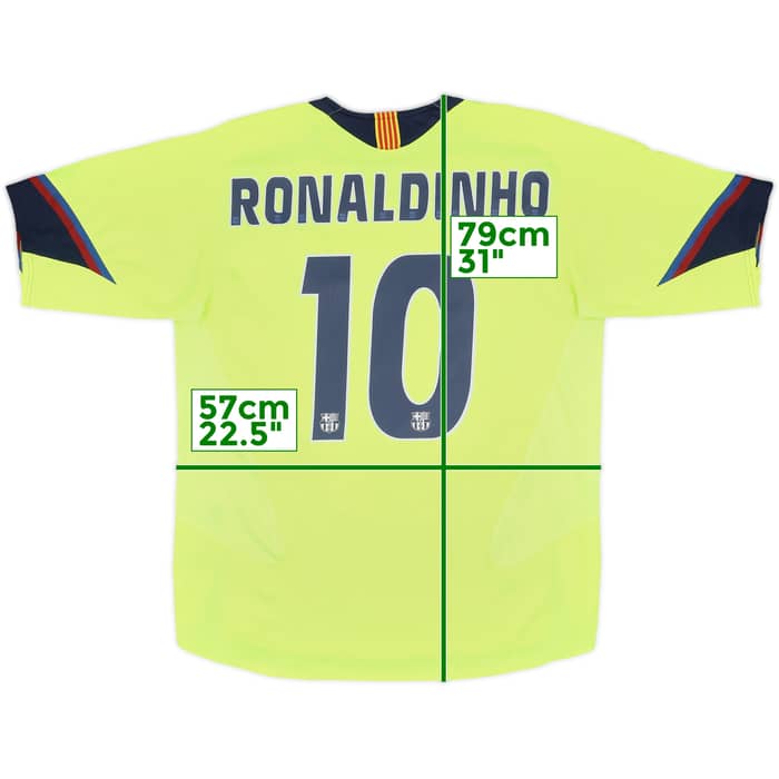 2005-06 Barcelona Away Shirt Ronaldinho #10 - 9/10 - (L)