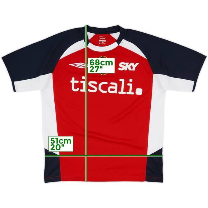 2007-08 Cagliari Umbro Training Shirt - 8/10 - (M)