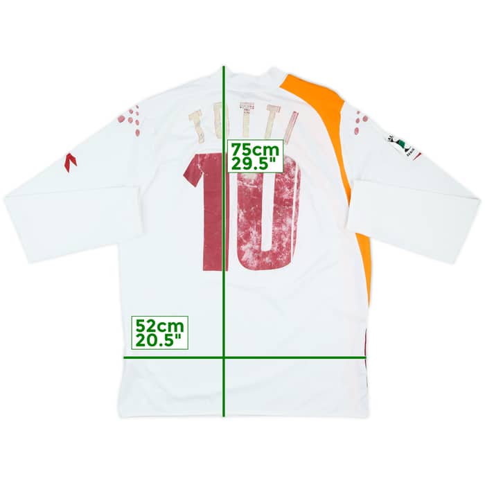 2005-06 Roma Away L/S Shirt Totti #10 - 4/10 - (XL)