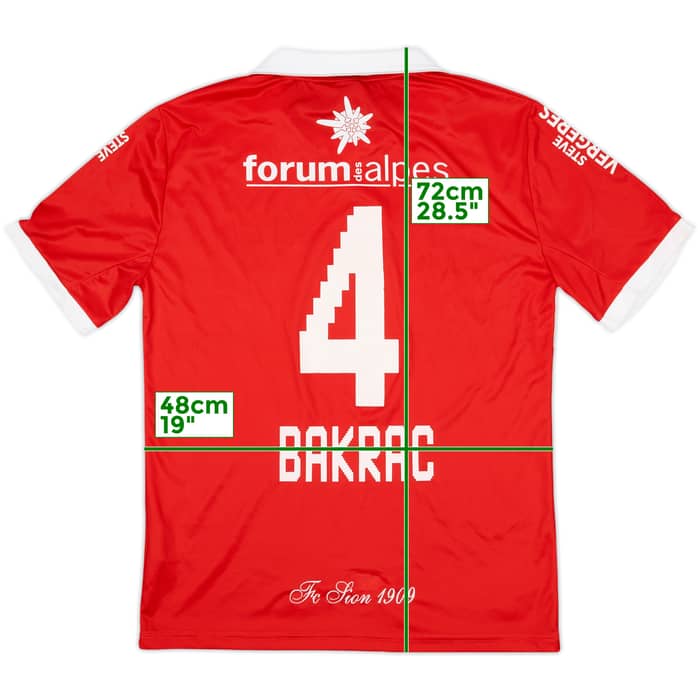 2013-14 FC Sion Away Shirt Bakrac #4 - 7/10 - (XL)