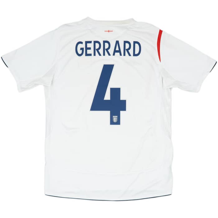 2005-07 England Home Shirt Gerrard #4 - 7/10 - (L)