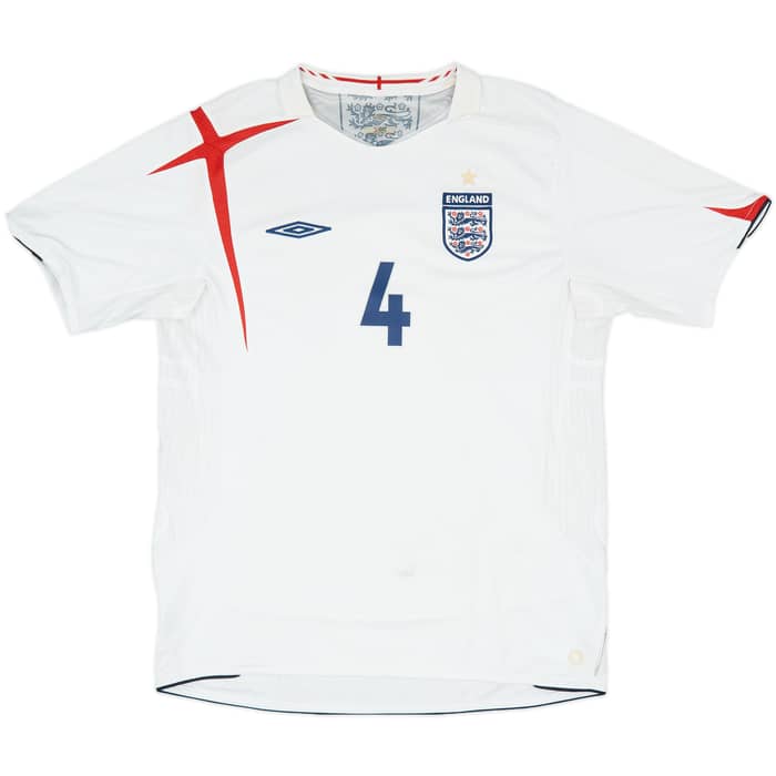 2005-07 England Home Shirt Gerrard #4 - 7/10 - (L)