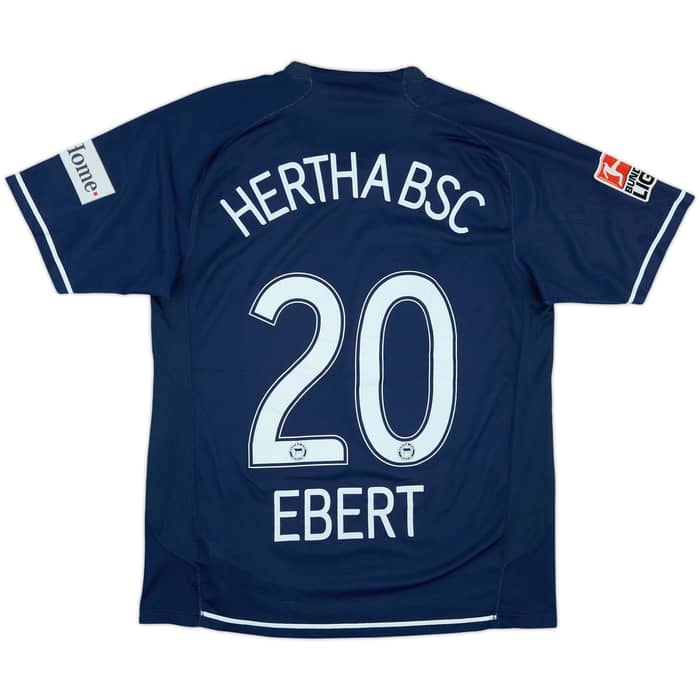 2007-08 Hertha Berlin Signed Home Shirt Ebert #20 - 7/10 - (M)