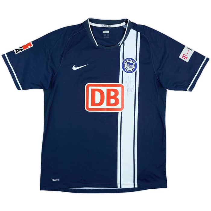 2007-08 Hertha Berlin Signed Home Shirt Ebert #20 - 7/10 - (M)