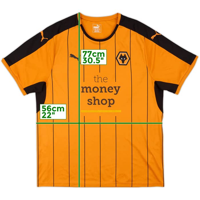 2016-17 Wolves Home Shirt - 7/10 - (XL)