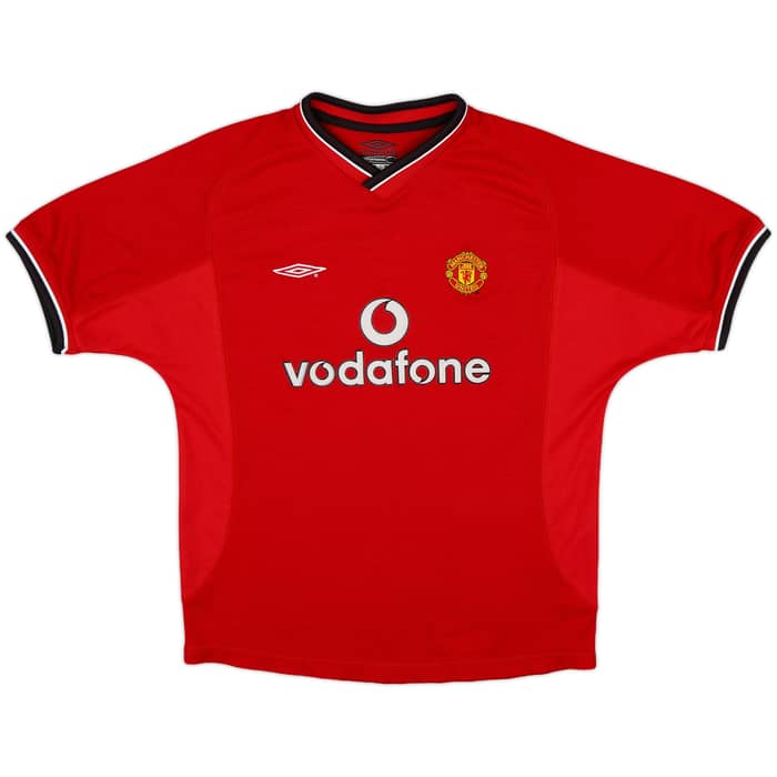 2000-02 Manchester United Home Shirt - 9/10 - (L.Boys)