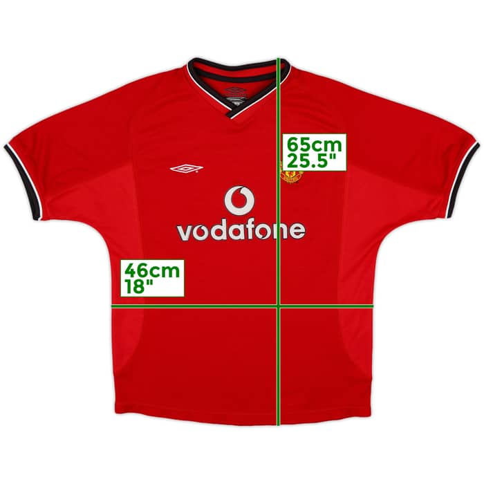 2000-02 Manchester United Home Shirt - 9/10 - (L.Boys)