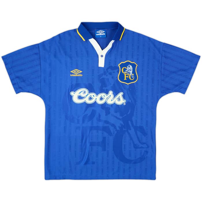 1995-97 Chelsea Home Shirt Gullit #4 - 8/10 - (M)