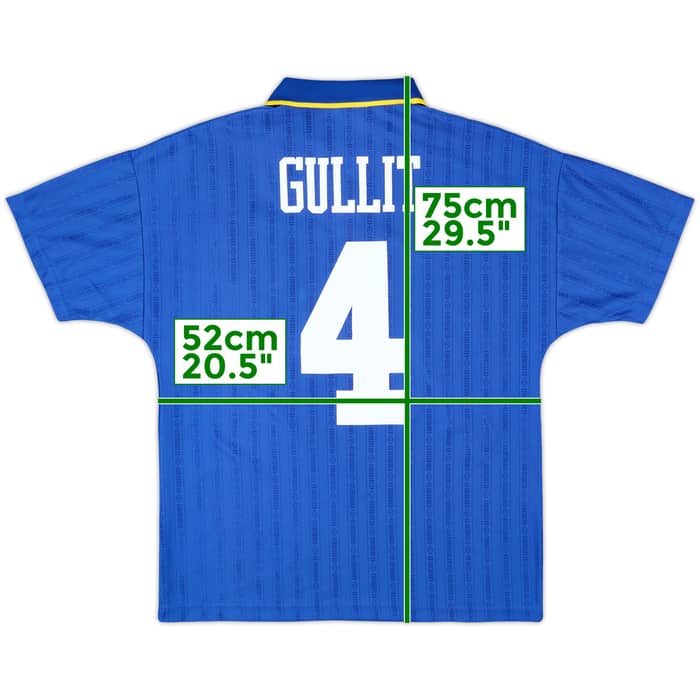 1995-97 Chelsea Home Shirt Gullit #4 - 8/10 - (M)