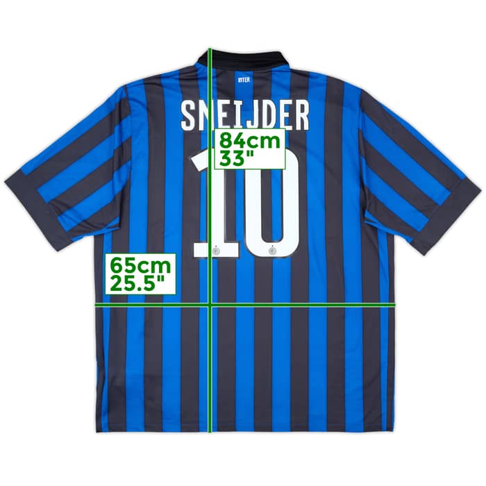 2011-12 Inter Milan Home Shirt Sneijder #10 - 9/10 - (XXL)