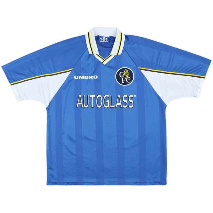 1997-99 Chelsea Home Shirt Zola #25 - 9/10 - (XL)