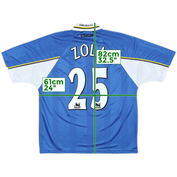 1997-99 Chelsea Home Shirt Zola #25 - 9/10 - (XL)
