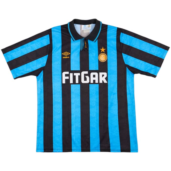 1991-92 Inter Milan Home Shirt - 8/10 - (L)