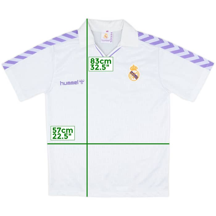 1986-88 Real Madrid Home Shirt - 9/10 - (XL)