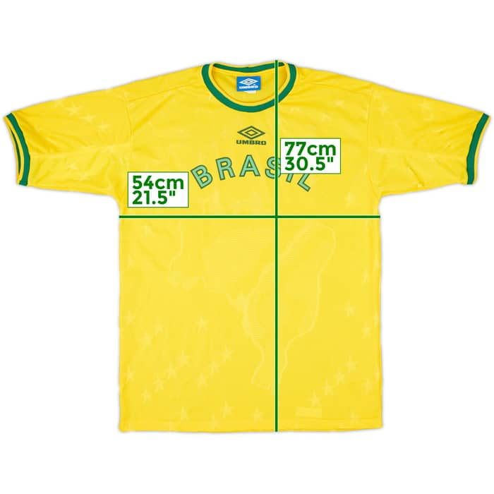 1996-98 Brazil Umbro Training Shirt - 8/10 - (L)