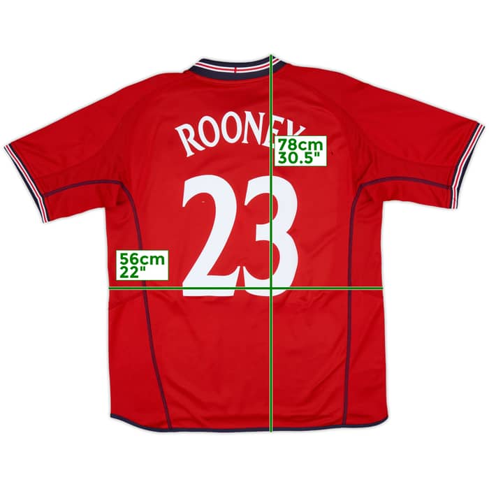 2002-04 England Away Shirt Rooney #23 - 7/10 - (L)