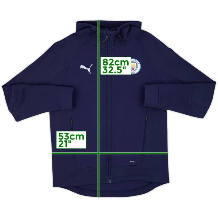 2021-22 Manchester City Puma Casuals Hooded Jacket - 8/10 - (L)