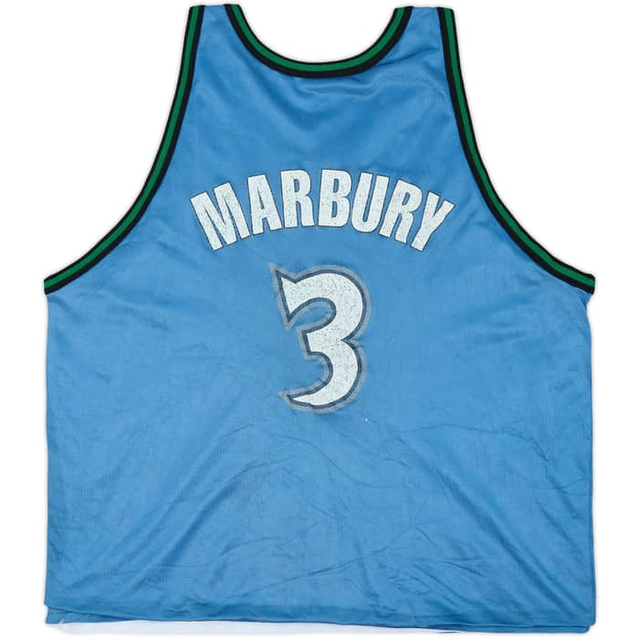 1996-99 Minnesota Timberwolves Marbury #3 Champion Reversible Jersey - 4/10 - (XXL)