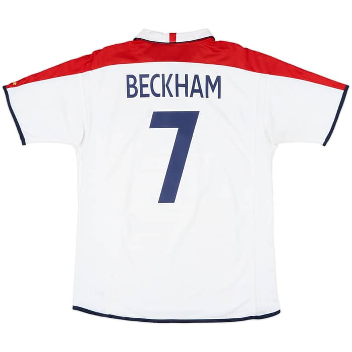 2003-05 England Home Shirt Beckham #7 - 5/10 - (L)