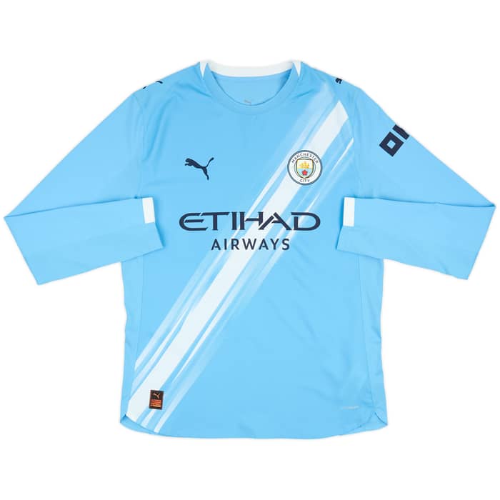 2025-26 Manchester City Authentic Home L/S Shirt Haaland #9