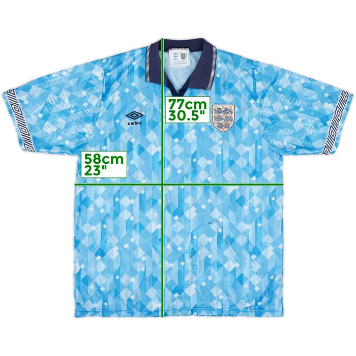 1990-92 England Third Shirt - 7/10 - (L)