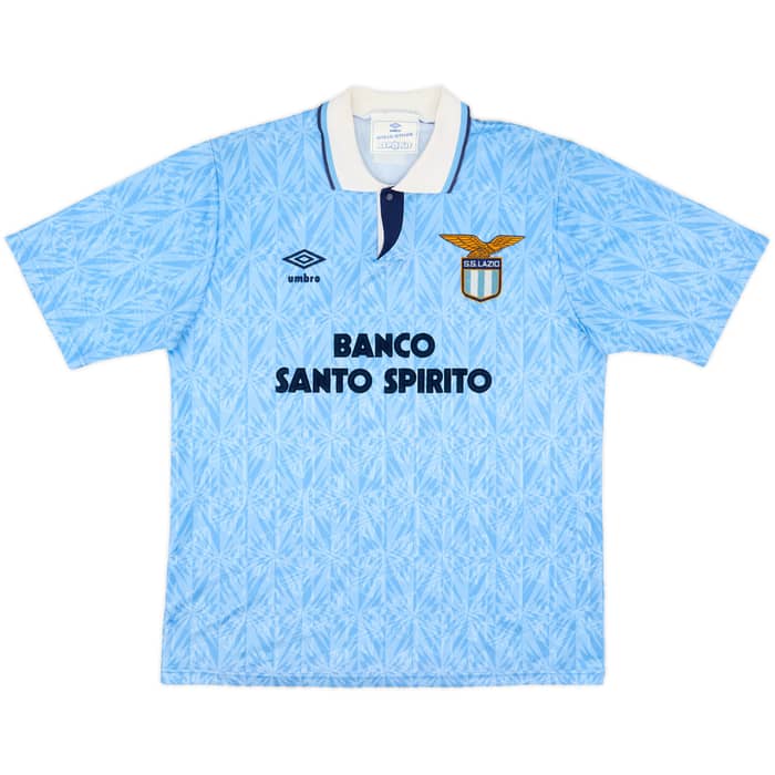 1991-92 Lazio Home Shirt - 8/10 - (L)