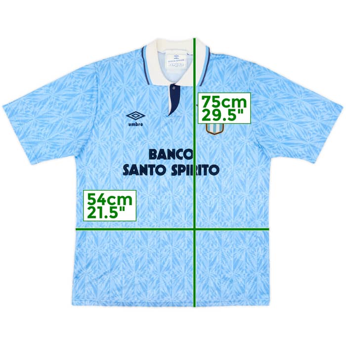 1991-92 Lazio Home Shirt - 8/10 - (L)