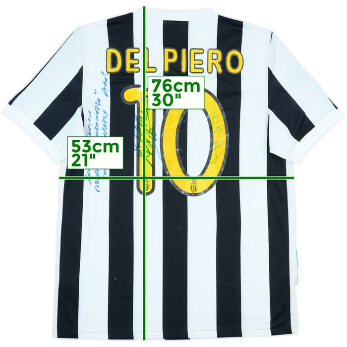 2009-10 Juventus Signed Home Shirt Del Piero #10 - 5/10 - (M)