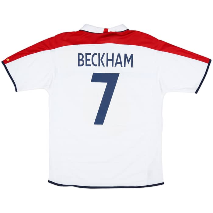 2003-05 England Home Shirt Beckham #7 - 5/10 - (L)