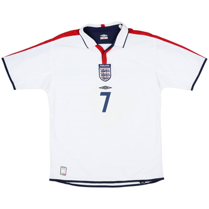 2003-05 England Home Shirt Beckham #7 - 5/10 - (L)
