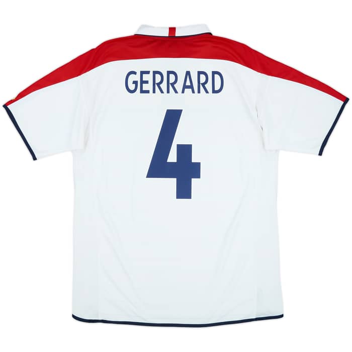 2003-05 England Home Shirt Gerrard #4 - 6/10 - (XL)