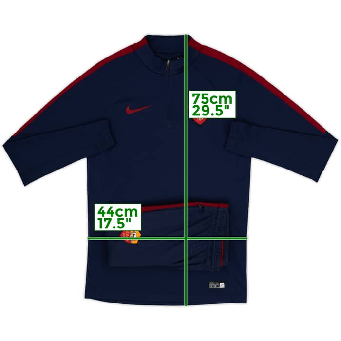 2016-17 Roma Nike 1/4 Zip Tracksuit - 5/10 - (S)
