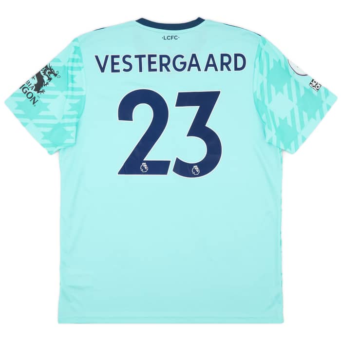 2021-22 Leicester Match Issue Away Shirt Vestergaard #23