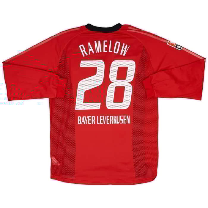2002-04 Bayer Leverkusen Match Issue Home L/S Shirt Ramelow #28