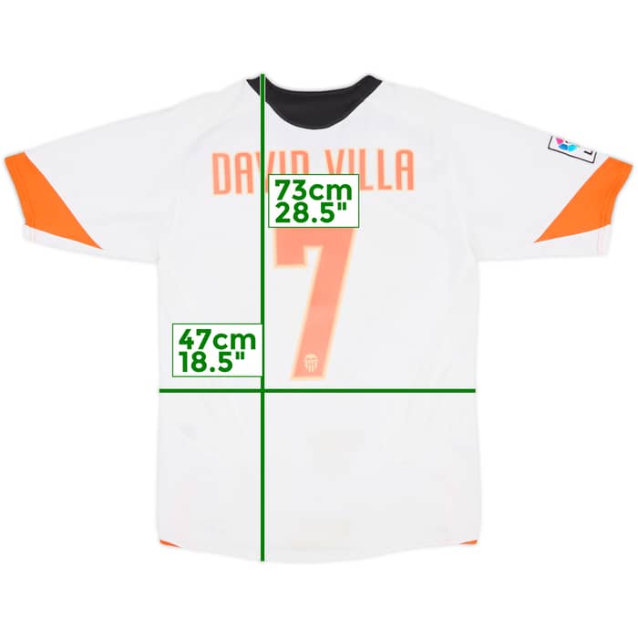 2005-06 Valencia Home Shirt David Villa #7 - 8/10 - (S)