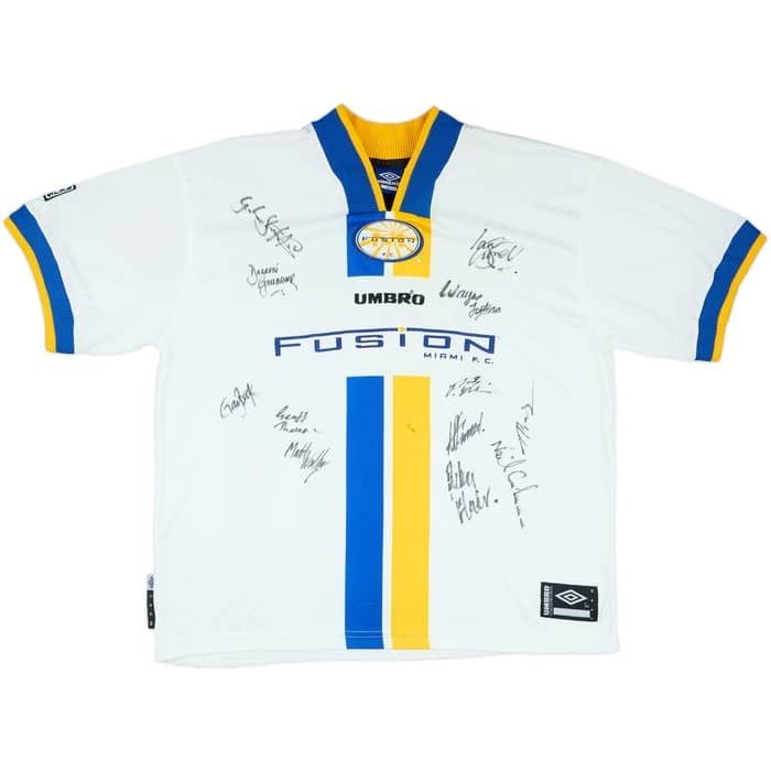 1998-01 Miami Fusion Squad Signed Away Shirt - 7/10 - (L)