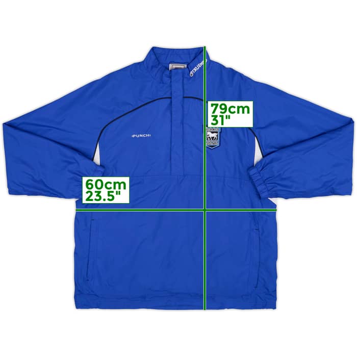 2001-02 Ipswich Punch 1/2 Zip Drill Top - 9/10 - (M)