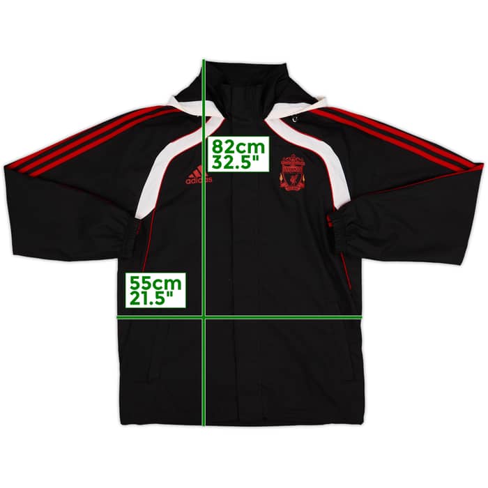 2010-11 Liverpool adidas Hooded Rain Coat - 9/10 - (M)