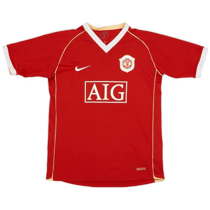 2006-07 Manchester United Home Shirt Rossi #19 - 8/10 - (XL.Boys)