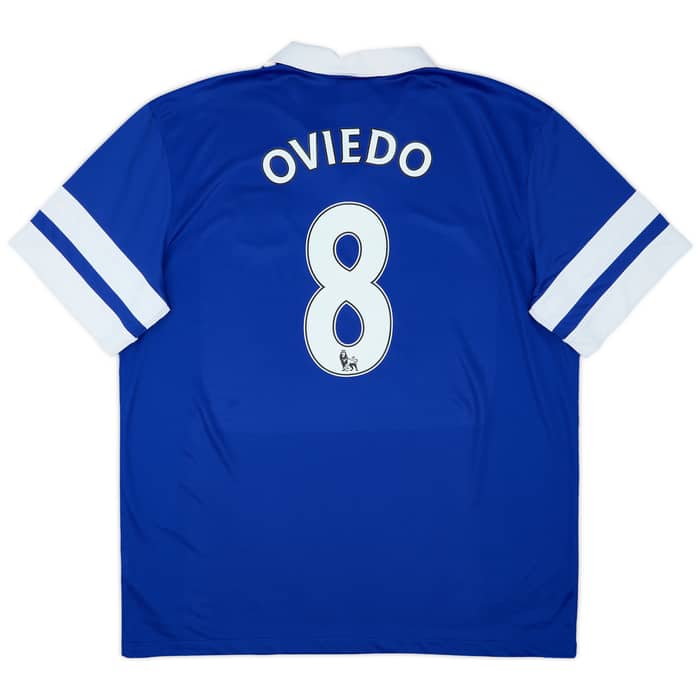 2013-14 Everton Home Shirt Oviedo #8 - 9/10 - (XL)