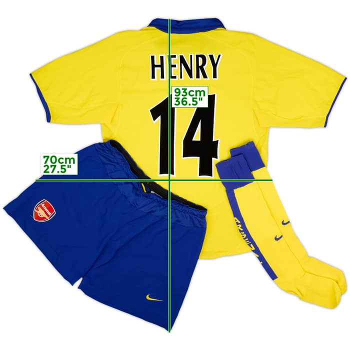 2003-05 Arsenal Away Full Kit Henry #14 - 7/10 - (S)