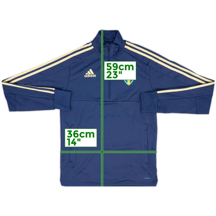 2017-18 Sweden adidas 1/4 Zip Training Top - 9/10 - (XS)