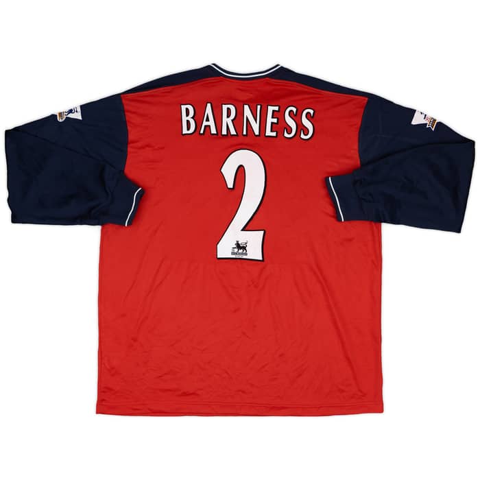2003-04 Bolton Match Issue Away L/S Shirt Barness #2
